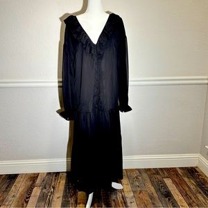 Asos Maxi Dress  Button Through Ruffle Front.